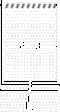 Cartoon of box with double slits