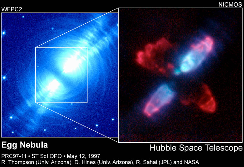 Egg Nebula, a very young planetary nebula