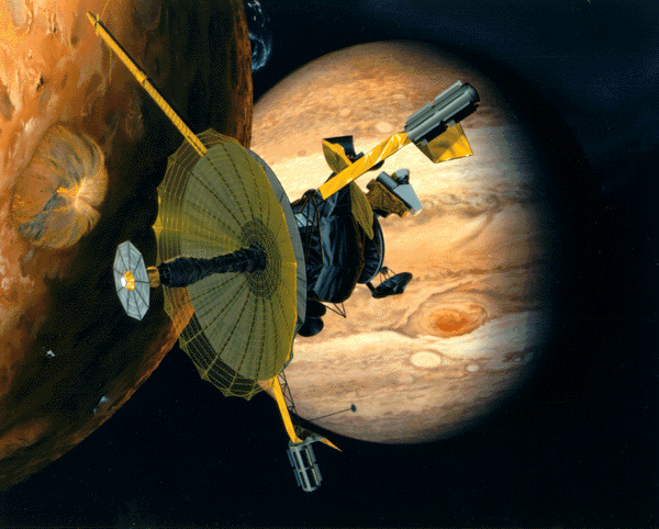 Galileo spacecraft over Jupiter