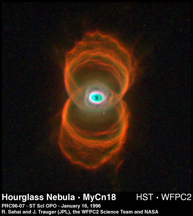 HST image of "hourglass" planetary nebula