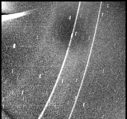 close up of Neptune's rings