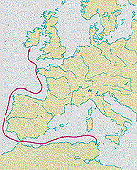 Phoenician navigation route