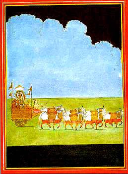 painting of Surya in his chariot