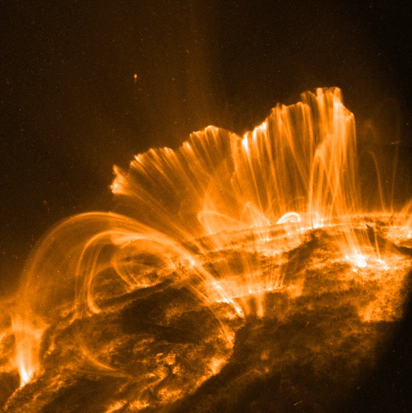 Coronal arcs imaged by TRACE satellite