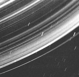 closeup of rings of Uranus