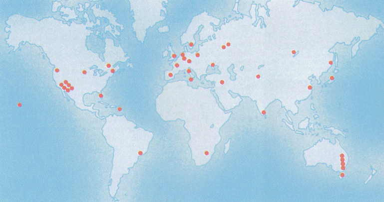 very long baseline interferometry telescopes are spread over the earth