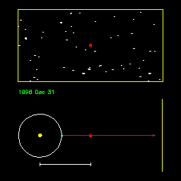 Animation of parallax to a star