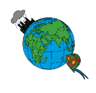 cartoon of a butterfly on one side of Earth and rain in New York on the other