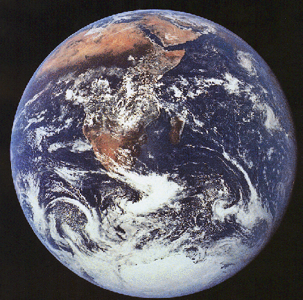 Earth as viewed from the last moon expedition, Apollo 17