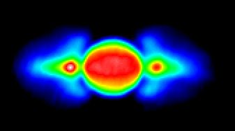 Radio image of Jupiter showing radiation belts