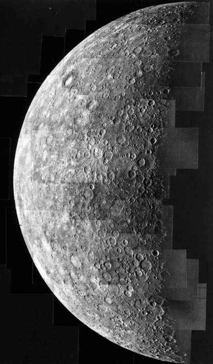 Image of Mercury showing craters