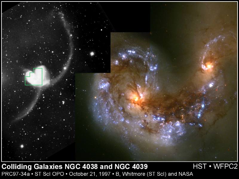 The Antennae colliding galaxies