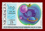 Nicarguan stamp honoring Newton's Laws