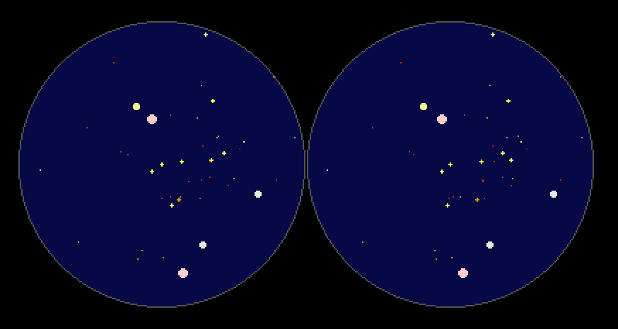 stereo pair of nearby stars