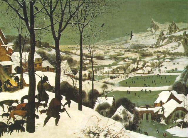 Painting of winter from Breughel's cycle of the seasons