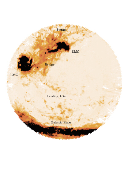 HI image of the Magellanic Stream